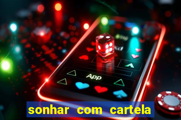 sonhar com cartela de bingo